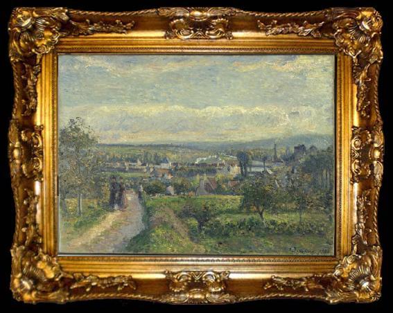 framed  Camille Pissarro Vue de Saint-Ouen-l Aumone, ta009-2